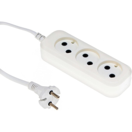 Сетевой удлинитель Buro BU-PSL3.3/W 3м (3 розетки) белый (пакет ПЭ)