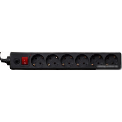 Сетевой фильтр Buro 600SH-16-3-B 3м (6 розеток) черный (коробка)