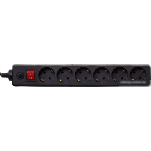 Сетевой фильтр Buro 600SH-16-5-B 5м (6 розеток) черный (коробка)