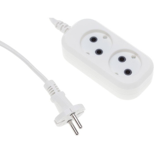 Сетевой удлинитель Buro BU-PSL2.3/W 3м (2 розетки) белый (пакет ПЭ)