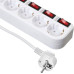 Сетевой фильтр Buro 500SH-3-SW-W 3м (5 розеток) белый (коробка)