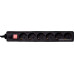 Сетевой фильтр Buro 600SH-16-1.8-B 1.8м (6 розеток) черный (коробка)