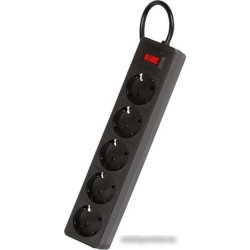 Сетевой фильтр SMARTBUY SBSP-18-K - 5 роз х 1,8 м - черный
