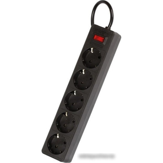 Сетевой фильтр SMARTBUY SBSP-18-K - 5 роз х 1,8 м - черный