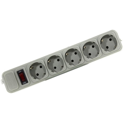 Сетевой фильтр EXEGATE SP-5-1.8G (5 роз/1.8M/евровилка) серый