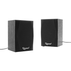 Колонки Gembird SPK-201, черный МДФ,2х2,5 Вт, регулятор громкости, USB