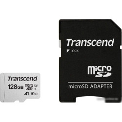 Флеш карта microSDXC 128Gb Transcend TS128GUSD300S-A + adapter