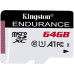 Флеш карта microSDXC 64Gb Class10 Kingston SDCE/64GB High Endurance w/o adapter