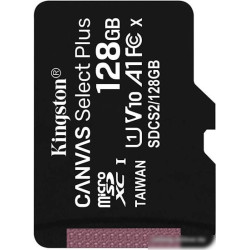 Флеш карта microSDXC 128Gb Class10 Kingston SDCS2/128GBSP Canvas Select Plus w/o adapter