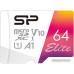 Флеш карта microSDXC 64Gb Class10 Silicon Power SP064GBSTXBV1V20SP Elite + adapter