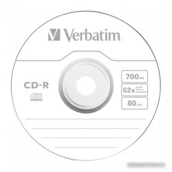 Диск CD-R 700Mb Verbatim 52x Cake Box (100шт)