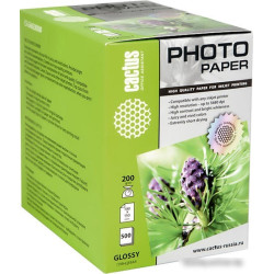 Бумага CACTUS CS-GA6200500, для струйной печати, 200г/м2, 500 листов, 10x15 см