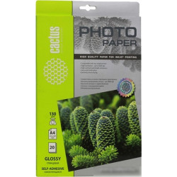 Фотобумага CACTUS CS-GA413020 CS-GA413020, для струйной печати, 130г/м2, 20 листов, 21x29.7 см