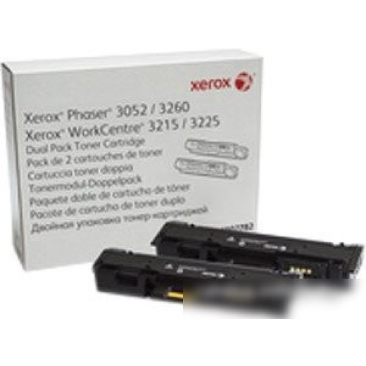 Картридж лазерный Xerox 106R02782 черный x2упак. (6000стр.) для Xerox Phaser 3052/3260 WC 3215/3225