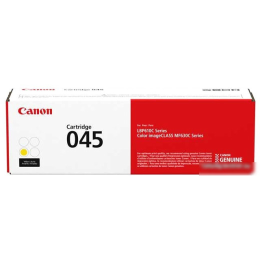 Картридж лазерный Canon 045 Y 1239C002 желтый (1300стр.) для Canon i-SENSYS MF630