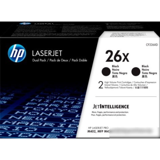 Картридж лазерный HP 26X CF226XD черный x2упак. (18000стр.) для HP LJ Pro M402/M426
