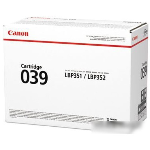 Картридж лазерный Canon 039BK 0287C001 черный (11000стр.) для Canon LBP-351