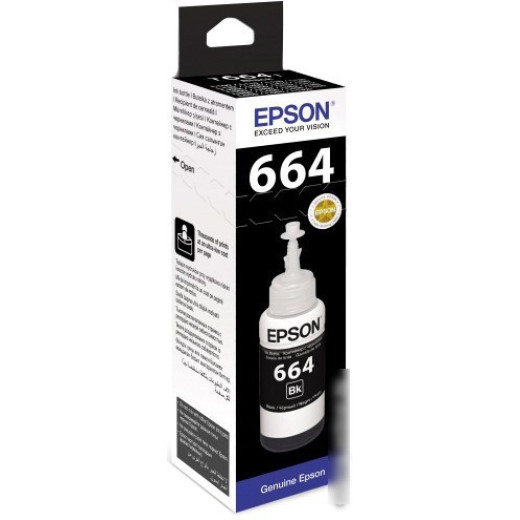 Чернила ориг. Epson T6641 черные для L100/L110/L210/L222/L300/L355 (70мл)
