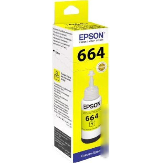 Чернила ориг. Epson T6644 желтые для L100/L110/L210/L222/L300/L355 (70мл)