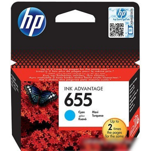 Картридж ориг. HP CZ110AE (№655) голубой для DeskJet IA 3525/4615/4625/5525/6525 (600стр)