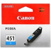 Картридж ориг. Canon CLI-451C голубой для Canon PIXMA MG6340/MG5440/IP7240