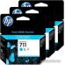 Тройная упаковка картриджей HP 711, голубой