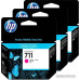 Тройная упаковка картриджей HP 711, пурпурный