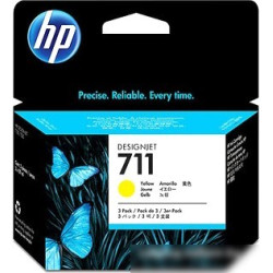 Тройная упаковка картриджей HP 711, желтый