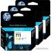 Тройная упаковка картриджей HP 711, желтый