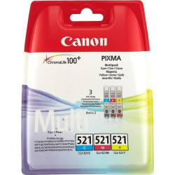 Набор картриджей CANON CLI-521, голубой / пурпурный / желтый