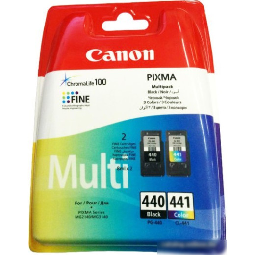 Картридж ориг. Canon PG-440 черный/CL-441 цветной для Canon PIXMA MG2140/3140 комбинирован. упаковка