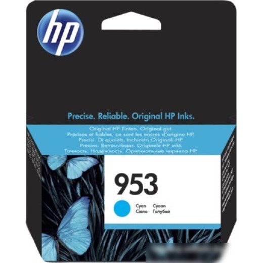 Картридж струйный HP 953 F6U12AE голубой (700стр.) для HP OJP 8710/8715/8720/8730/8210/8725