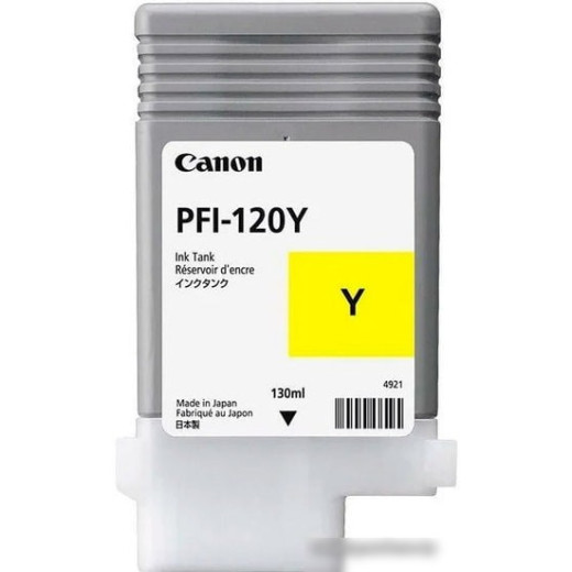 Картридж струйный Canon PFI-120 Y 2888C001 желтый (130мл) для Canon imagePROGRAF TM-200/205