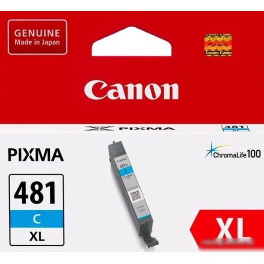 Картридж струйный Canon CLI-481XL C 2044C001 голубой (8.3мл) для Canon Pixma TS6140/TS8140TS/TS9140/TR7540/TR8540