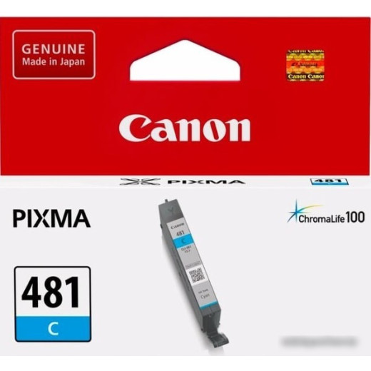 Картридж струйный Canon CLI-481 C 2098C001 голубой (5.6мл) для Canon Pixma TS6140/TS8140TS/TS9140/TR7540/TR8540