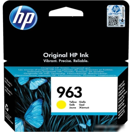Картридж струйный HP 963 3JA25AE желтый (700стр.) для HP OfficeJet Pro 901x/902x/HP