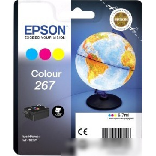 Картридж струйный Epson T267 C13T26704010 3цв. (6.7мл) для Epson WF-100W