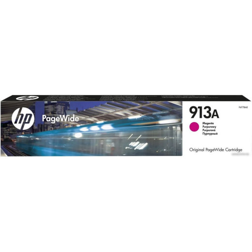 Картридж струйный HP 913A F6T78AE пурпурный (3000стр.) для HP PW 352dw/377dw/Pro 477dw/452dw