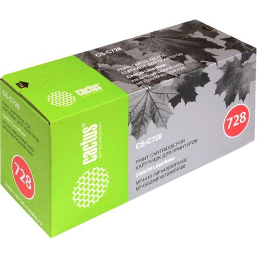 Картридж совм. Cactus C728S черный для Canon i-Sensys MF4410/4430/4450/4550D (2100стр.)