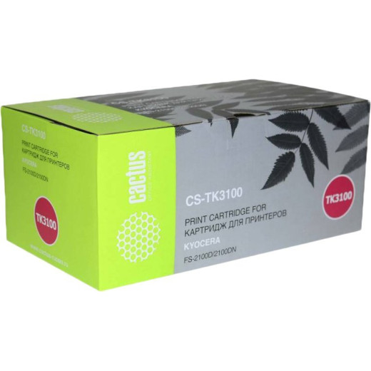 Картридж совм. Cactus TK-3100 черный для Kyocera Ecosys FS-2100D/2100DN (12500стр.)