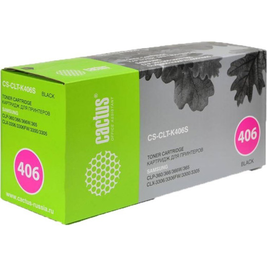 Картридж совм. Cactus K406S черный для Samsung CLP-360/365/CLX-3300/3305 (1500стр.)