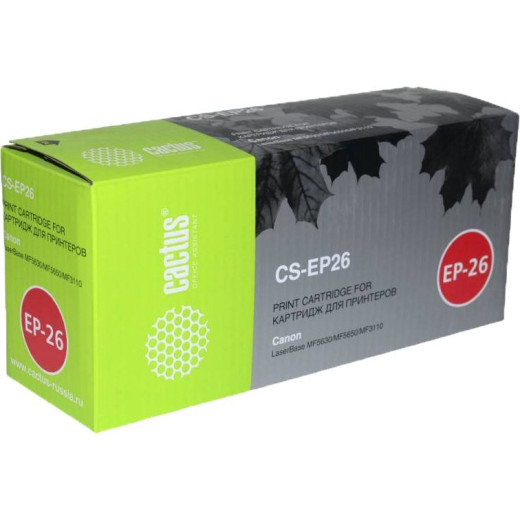 Тонер Картридж Cactus CS-EP26 черный для Canon LB MF5630/MF5650/MF3110 (2500стр.)