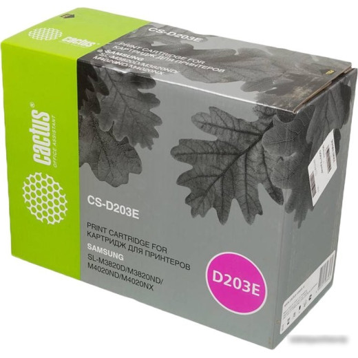 Тонер Картридж Cactus CS-D203E черный для Samsung SL-M3820D/M3820ND/M4020ND/M4020NX (10000стр.)