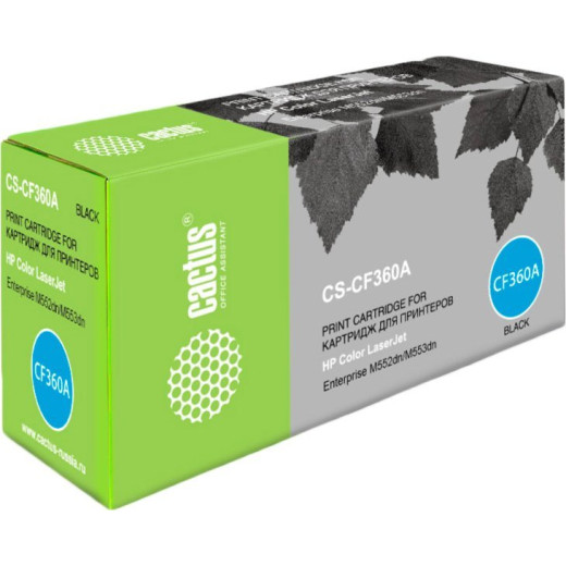 Картридж лазерный Cactus CS-CF360A black ((6000стр.) для HP CLJ M552dn/M553dn/M553N/M553x) (CS-CF360A)