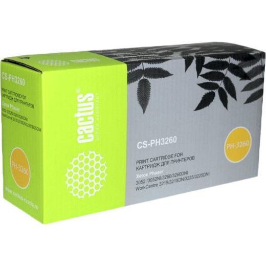 Картридж лазерный Cactus CS-PH3260 106R02778 black ((3000стр.) для Xerox Phaser 3052/3260/WC 3215/32) (CS-PH3260)