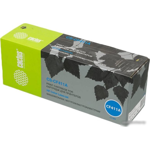 Картридж лазерный Cactus CS-CF411A blue ((2300стр.) для HP LJ M452DW/DN/NW M477FDW/M477FDN/M477FNW) (CS-CF411A)