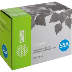 Картридж лазерный Cactus CS-CE255AS black ((6000стр.) для HP LJ P3011/P3015) (CS-CE255AS)