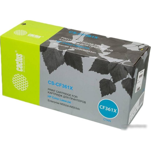 Картридж лазерный Cactus CS-CF361X blue ((9500стр.) для HP CLJ M552dn/M553dn) (CS-CF361X)