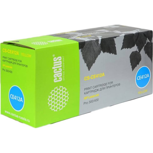 Картридж лазерный Cactus CS-CE412A yellow ((2600 стр.) для HP CLJ Pro 300 Color M351/M451/MFP M375/MFP M475) (CS-CE412A)