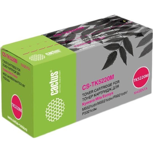 Картридж лазерный Cactus CS-TK5220M magenta ((1200стр.) для Kyocera Ecosys M5521cdn/M5521cdw/P5021cdn) (CS-TK5220M)